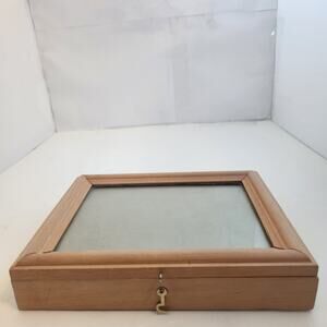 Wooden Hanging key/necklace holder with picture frame